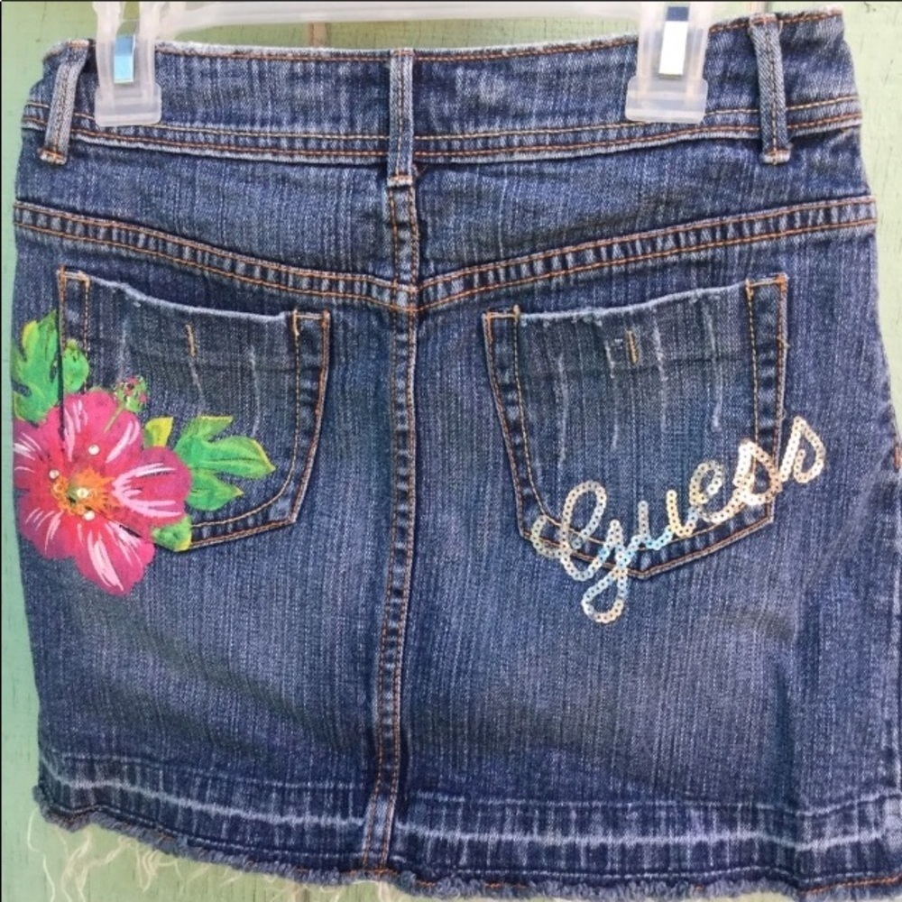 Girls Guess Denim Skirt - Picture 2 of 2